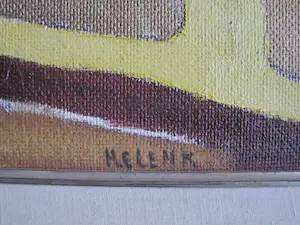 Niet of onleesbaar gesigneerd - Groot expressionistisch jaren 60 olieverf"'t Waar oost Groningen" gesigneerd kopen? Bied vanaf 1!