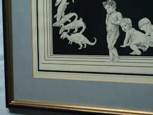 Robert Hallatu - Ingelijste inkttekening , ‘Kringloop…’ – 1978 – Lijst, 49 x 64 cm. kopen? Bied vanaf 250!