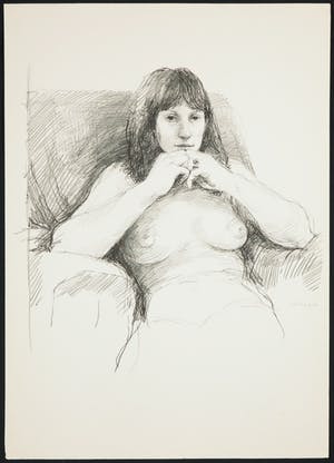 Aat Veldhoen - Rotaprint, Zittende naakte vrouw kopen? Bied vanaf 40!