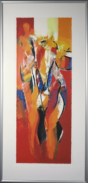 Peter Meijer - Zeefdruk, In de voorbije gaan - Ingelijst ( Groot) kopen? Bied vanaf 60!