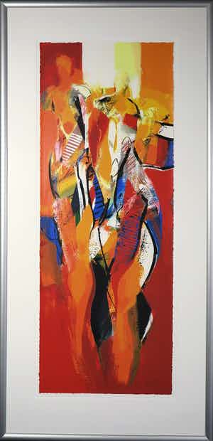 Peter Meijer - Zeefdruk, In de voorbije gaan - Ingelijst ( Groot) verkocht voor € 60!