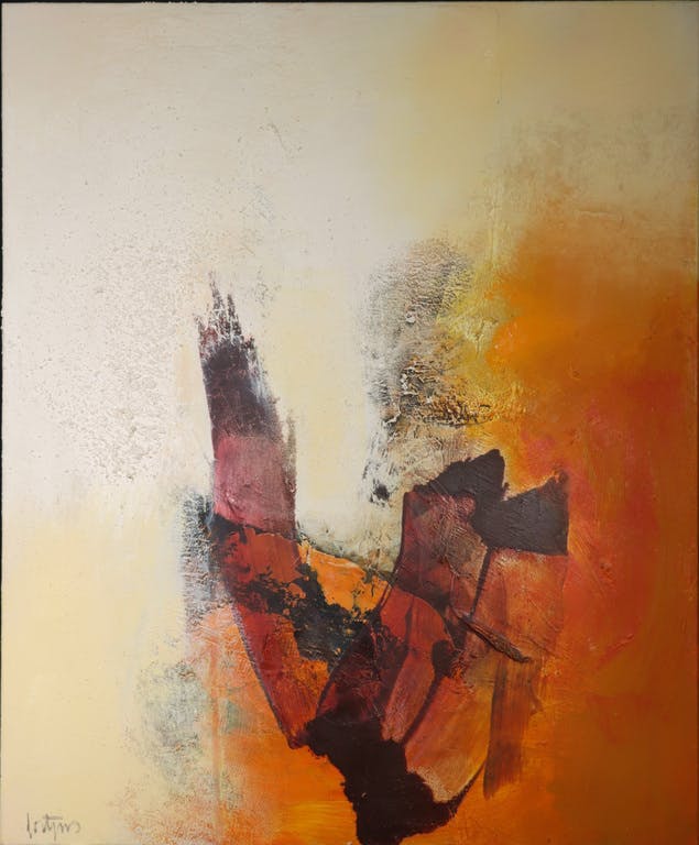 Robbert Fortgens - Robbert Fortgens: Olieverf met structuur op doek, Zonder titel (Groot) kopen? Bied vanaf 500!