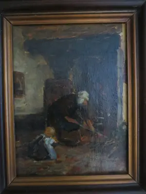 Evert-Jan Ligtelijn - 2x Stadsgezicht Antwerpen en Larens Interieur kopen? Bied vanaf 400!