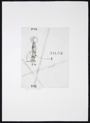 Reinier Lucassen - Ets, Praag en Bild 2 + gedicht van H. H. ter Balkt - 1998 - oplage 50 ex. kopen? Bied vanaf 125!