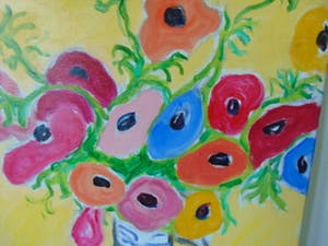 Keimpe Kootstra - Anemonen in vaas met gemberpotje. kopen? Bied vanaf 250!