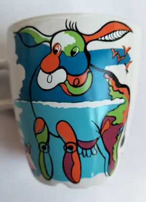 N.V. Porselein- en Tegelfabriek Mosa - Marianne Rebel - koffiebekers (4) kopen? Bied vanaf 20!