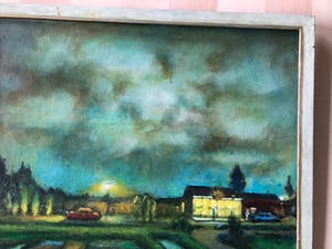 Paul van Eeden - "Benzinepomp bij avond" kopen? Bied vanaf 150!