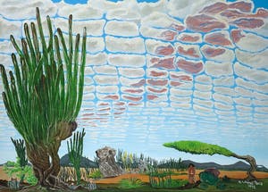 Winfred Dania - Olieverf op doek, Boynay maakt een heilig teken - Ingelijst kopen? Bied vanaf 500!