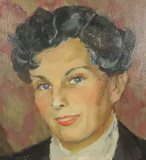 Niet of onleesbaar gesigneerd - Olieverf op doek, Portret van een dame - Ingelijst kopen? Bied vanaf 1!