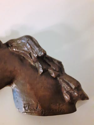 Fernand Vanderplancke - Bronzen hoofd van paard kopen? Bied vanaf 120!