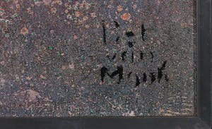 Piet van Mook - Gemengde techniek op board, Zonder titel - Ingelijst kopen? Bied vanaf 1!