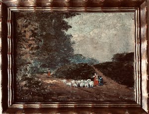 Maurice Paul - 1889-1965 Ukkel - Landweg met schapen kopen? Bied vanaf 49!