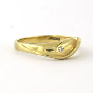 14k geelgouden ring bezet met diamant 0.02ct - rm 17.75(56) kopen? Bied vanaf 220!
