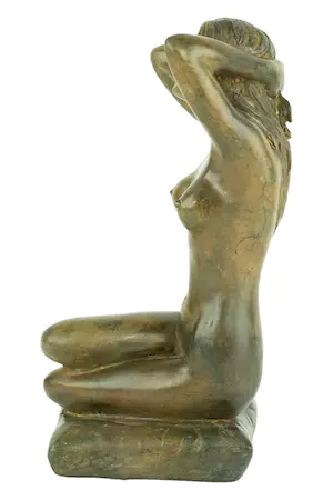 Pierre Chenet - Bronzen beeld van vrouwelijk naakt met gekruiste armen kopen? Bied vanaf 295!