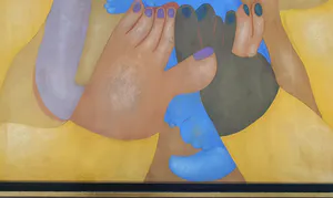 Leo Dooper - Pastel: 'Figuur met kat' - Zeer Groot kopen? Bied vanaf 1!