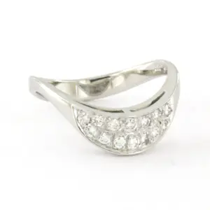 14k wit gouden ring met briljant geslepen diamant tot. 0.40ct – F/G - VS/SI kopen? Bied vanaf 460!