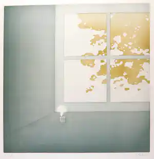 Jean Solombre - Aquatint, Kaarslicht bij raam verkocht voor € 35!