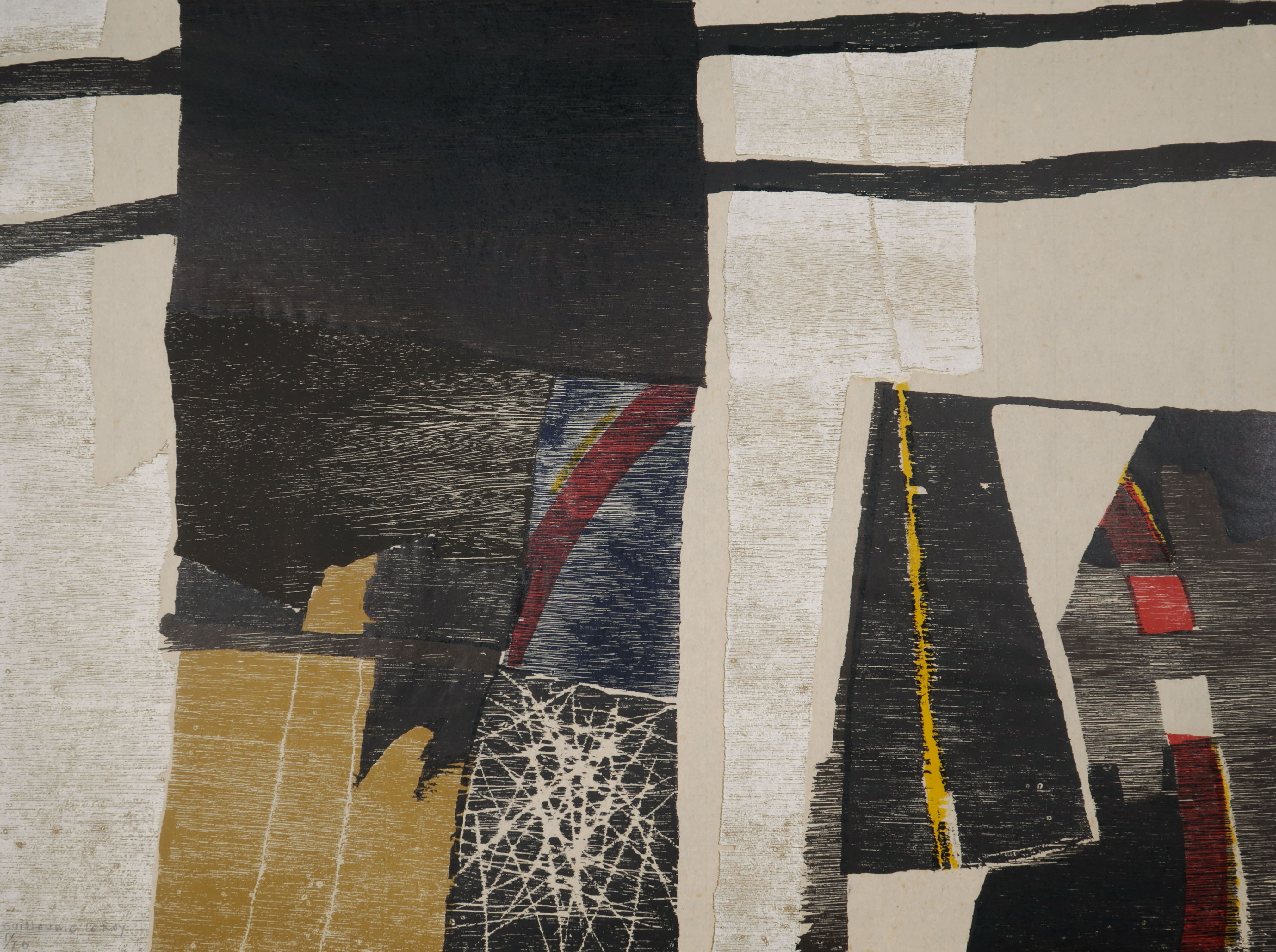 Guillaume Le Roy - Houtsnede, Zonder titel verkocht voor € 35!