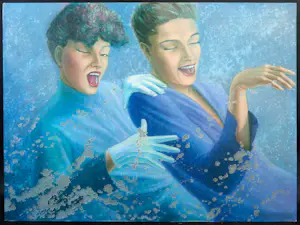 Els Rensink - Gemengde techniek op doek, Na ons de zondvloed III kopen? Bied vanaf 1!