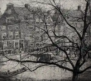 Pieter Dupont - Ets: Prinsengracht te Amsterdam - 1895 verkauft für € 125!