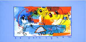 Ad Verstijnen - s'Avonds buiten - Groot verkocht voor € 350!