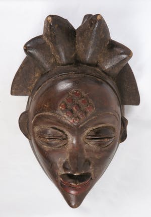 Punu - Ikwara masker met bruin gezicht en speciaal kapsel kopen? Bied vanaf 1!