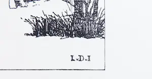 Lucie van Dam van Isselt - Ets, Kerktoren in de sneeuw kopen? Bied vanaf 1!