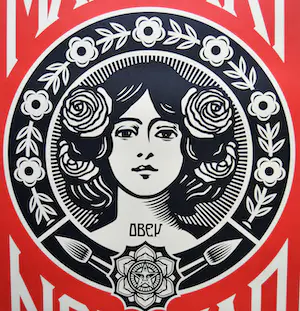 AcheterShepard Fairey - MAKE ART NOT WAR SIGNED OFFSET LITHOGRAPH? Enchérissez de 1!