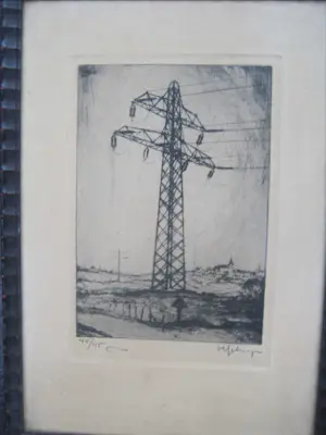 AcheterNiet of onleesbaar gesigneerd - Electriciteitsmast in Limburg? Enchérissez de 1!