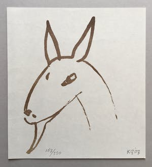 Klaas Gubbels - litho op handgeschept papier 'Geitje' - 2007 kopen? Bied vanaf 145!