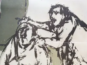 Metten Koornstra - Barbier - lithografie uit 1957. kopen? Bied vanaf 95!