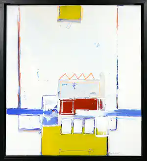Ron van der Werf - Met acryl bewerkte zeefdruk, Zonder titel - Ingelijst vendu pour 63€ !