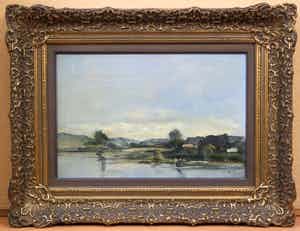 Antoon Markus - olieverf op doek - landschap verkocht voor € 185!