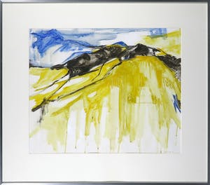 Mathilda Jurrissen - Gouache, Bergakker II - Ingelijst kopen? Bied vanaf 20!