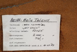 Hein Talens - Witkruis - 1979 - potlood, oliepastel, acryl- en alkydverf op papier kopen? Bied vanaf 20!