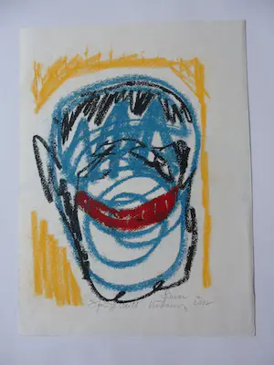 Simon Vinkenoog - Krijttekening: Spiegelbeeld - 2002 kaufen? Bieten Sie von 120!