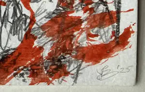 Paul Louis van den Bergh - “I” - Gemengde techniek op papier - Gesigneerd. kopen? Bied vanaf 100!