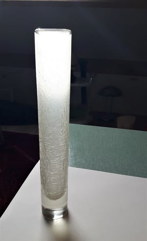 Niet of onleesbaar gesigneerd - Design cilindervaas met inwendig craquelé kopen? Bied vanaf 1!