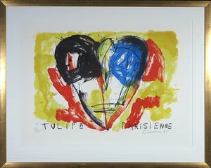 Jan Cremer - Zeefdruk, Tulipe Parisienne - Ingelijst (Zeer Groot) kopen? Bied vanaf 1!