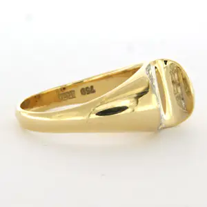John van der Vet 18k bicolour gouden ring met single cut geslepen diamant kopen? Bied vanaf 1200!