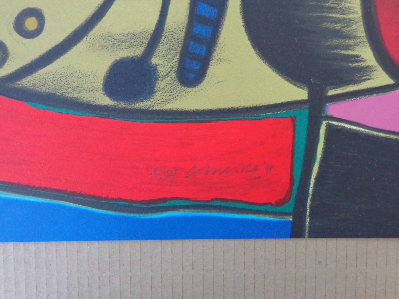 Corneille - ROZE VROUW MET KAT / KLEURLITHO / 56x74cm / SIG / 1998 kopen? Bied vanaf 175!