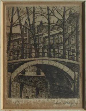 Sal Meijer - Ingelijste ets , Gracht in Amsterdam , Reguliersgracht ? – Nr. 17 kaufen? Bieten Sie von 25!