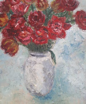 Louis van Roode - Z.T. Rode bloemen in vaas kopen? Bied vanaf 35!