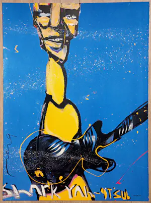 Herman Brood - De gitarist, zeefdruk (gratis verzending!) kopen? Bied vanaf 350!