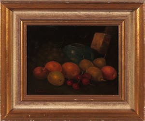 Roelof Wildeboer - Olieverf op paneel, Stilleven met fruit - Ingelijst kopen? Bied vanaf 40!