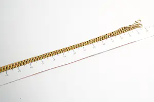 199 - Redelijk lang (60cm!) 18Krt donker geel gouden Gourmet collier kopen? Bied vanaf 960!