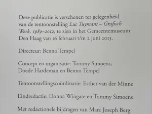 Luc Tuymans - LUC TUYMANS GRAFISCH WERK 1989-2012 (Gesigneerd) kopen? Bied vanaf 50!