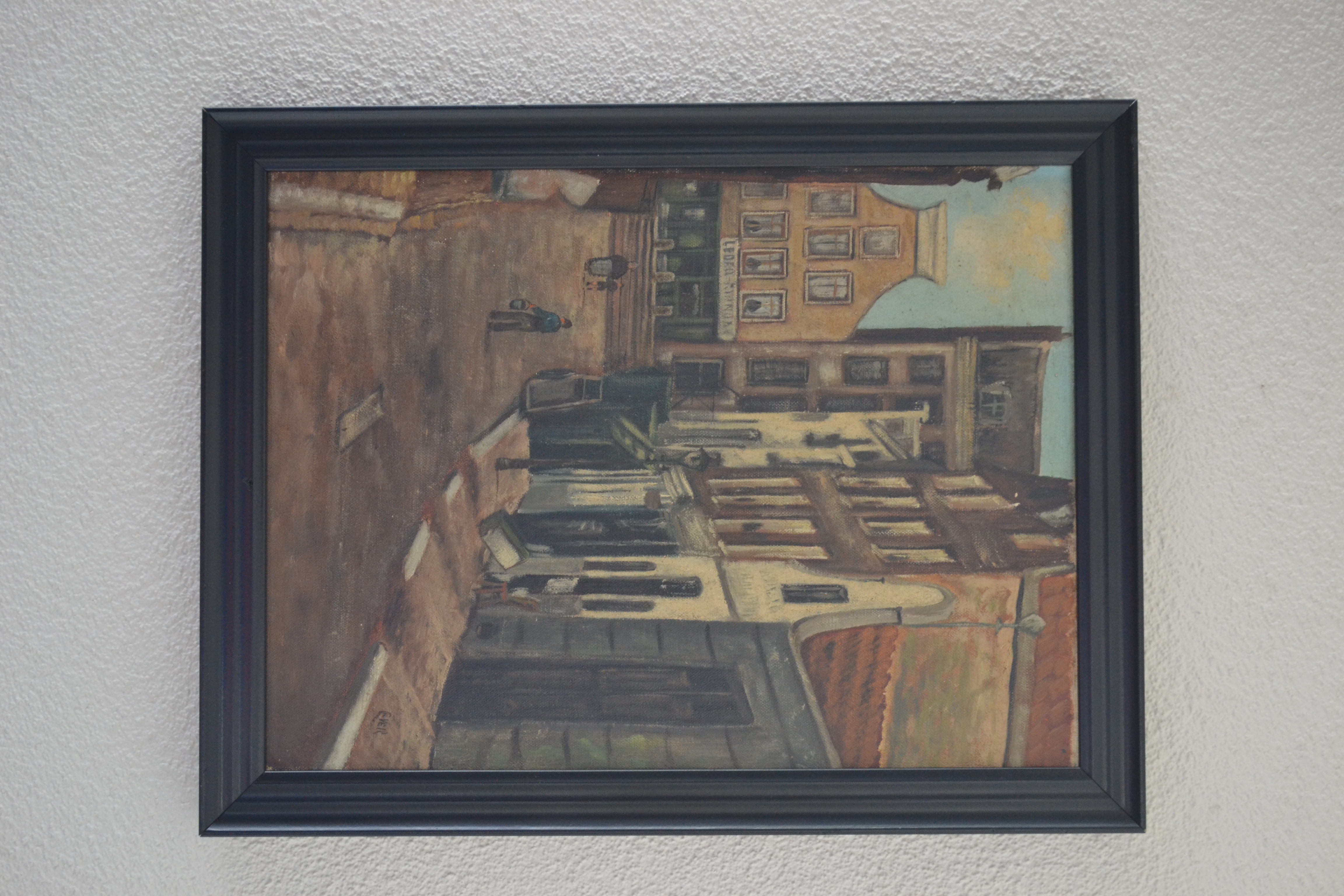 Niet of onleesbaar gesigneerd - gesigneerd - stadsgezicht - olieverf op doek kopen? Bied vanaf 1!