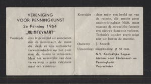 Jan Snoeck - Bronzen slagpenning: Ruimtevaart, 1964 kopen? Bied vanaf 55!