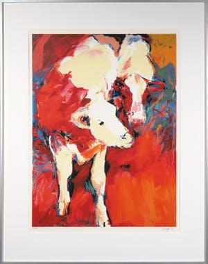 Gerda Elfring - Zeefdruk, Koeien - Ingelijst kopen? Bied vanaf 50!
